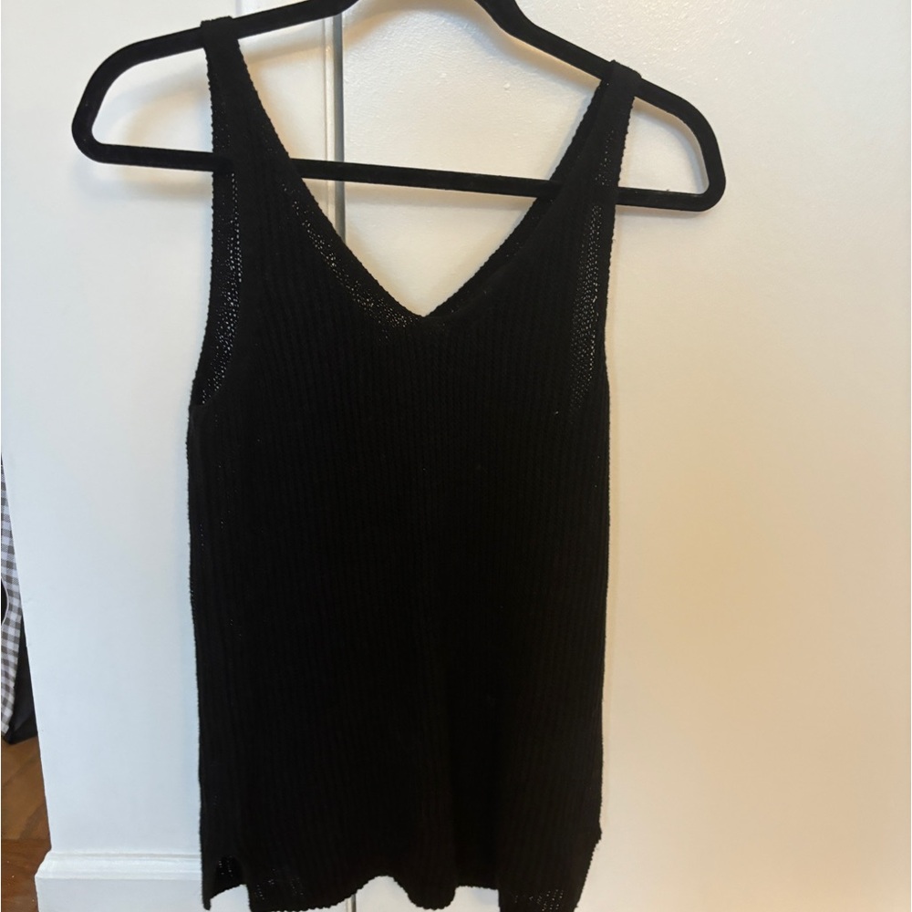 NWOT banana republic black knit tank top
